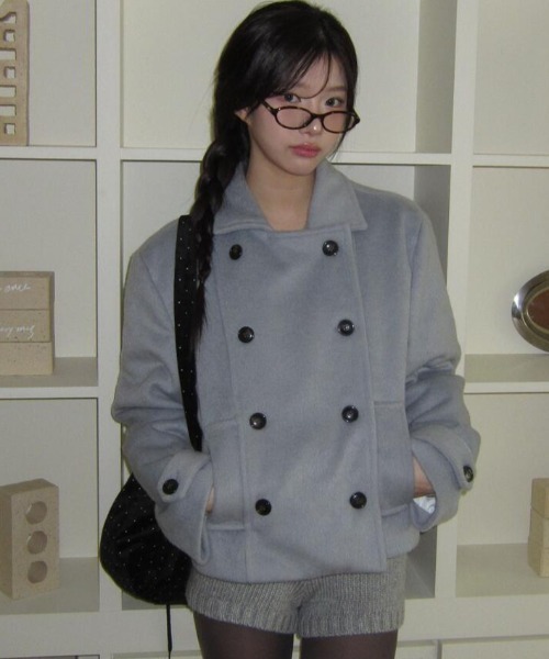 セール】ダブルブレストショートコート（その他アウター）｜semplice