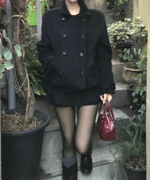 semplice ダブルブレストショートコート セール】ダブルブレストショートコート（その他アウター）｜semplice