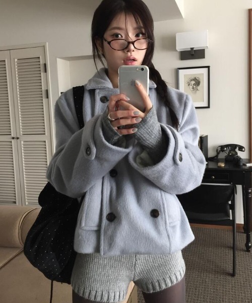 セール】ダブルブレストショートコート（その他アウター）｜semplice