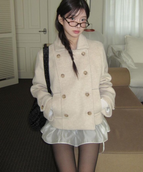 セール】ダブルブレストショートコート（その他アウター）｜semplice