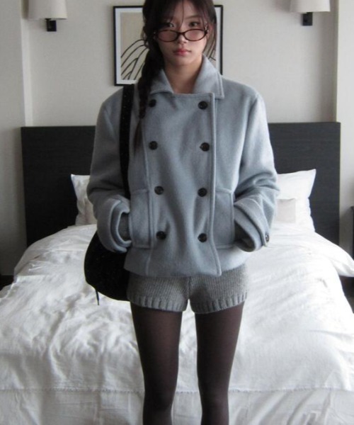 セール】ダブルブレストショートコート（その他アウター）｜semplice