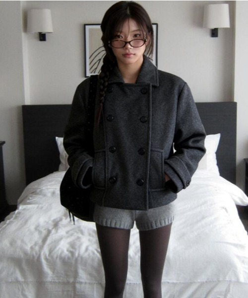 セール】ダブルブレストショートコート（その他アウター）｜semplice