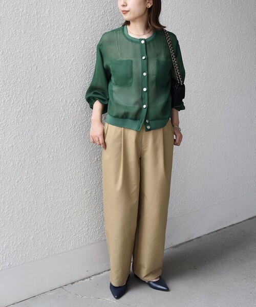 SHIPS Colors(シップス カラーズ)の「〈洗濯機可能〉TC チノ カーブ パンツ 2◇(チノパンツ・レディース・ブラック/ベージュ・SMALL/MEDIUM)」の7枚目の写真