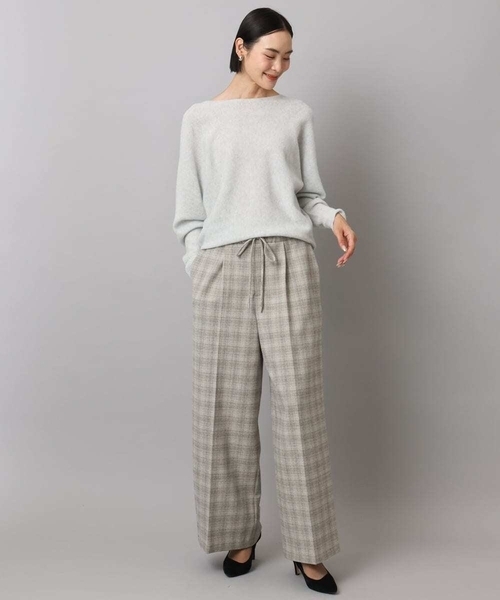 MICHEL KLEIN（ミッシェル・クラン）の「[定番人気]ホールガーメント(R)ドルマンスリーブニット（ニット/セーター・レディース・ライトグレー/アイボリー/ブルー/パープル・38）」の10枚目の写真