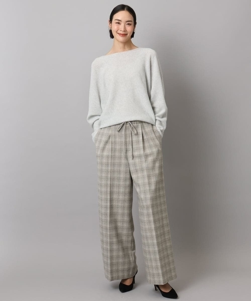 MICHEL KLEIN（ミッシェル・クラン）の「[定番人気]ホールガーメント(R)ドルマンスリーブニット（ニット/セーター・レディース・ライトグレー/アイボリー/ブルー/パープル・38）」の11枚目の写真