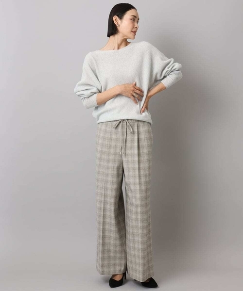MICHEL KLEIN（ミッシェル・クラン）の「[定番人気]ホールガーメント(R)ドルマンスリーブニット（ニット/セーター・レディース・ライトグレー/アイボリー/ブルー/パープル・38）」の12枚目の写真