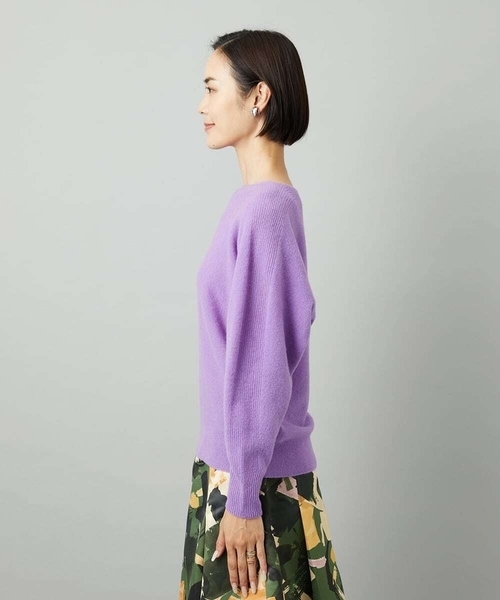 MICHEL KLEIN（ミッシェル・クラン）の「[定番人気]ホールガーメント(R)ドルマンスリーブニット（ニット/セーター・レディース・ライトグレー/アイボリー/ブルー/パープル・38）」の14枚目の写真
