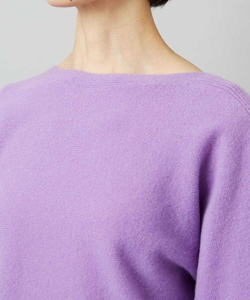 MICHEL KLEIN（ミッシェル・クラン）の「[定番人気]ホールガーメント(R)ドルマンスリーブニット（ニット/セーター・レディース・ライトグレー/アイボリー/ブルー/パープル・38）」の16枚目の写真