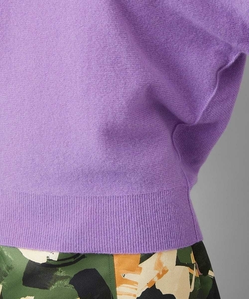 MICHEL KLEIN（ミッシェル・クラン）の「[定番人気]ホールガーメント(R)ドルマンスリーブニット（ニット/セーター・レディース・ライトグレー/アイボリー/ブルー/パープル・38）」の18枚目の写真