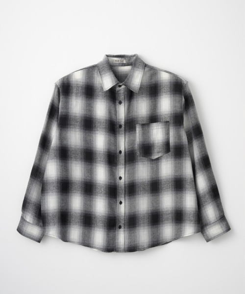 THE CLE(ザクレ)の「FADE CHECK SHIRT / フェードチェックシャツ【チェック柄】【フェード加工】 シャツ トップス メンズ(シャツ/ブラウス・メンズ・ブラック・FREE)」の1枚目の写真