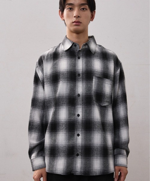 THE CLE(ザクレ)の「FADE CHECK SHIRT / フェードチェックシャツ【チェック柄】【フェード加工】 シャツ トップス メンズ(シャツ/ブラウス・メンズ・ブラック・FREE)」の10枚目の写真