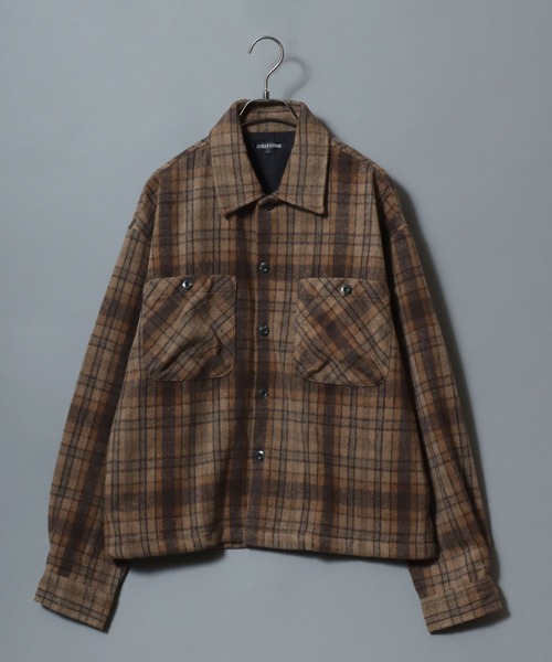 ANPAS(アンパス)の「Heavyweight Flannel CPO Shirt/ヘビーネルCPOチェックシャツ 長袖シャツ ネルシャツ シャツジャケット メンズ(シャツ/ブラウス・メンズ・ベージュ/ブラウン/ブラック・L/M)」の7枚目の写真