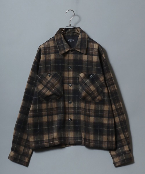 ANPAS(アンパス)の「Heavyweight Flannel CPO Shirt/ヘビーネルCPOチェックシャツ 長袖シャツ ネルシャツ シャツジャケット メンズ(シャツ/ブラウス・メンズ・ベージュ/ブラウン/ブラック・L/M)」の4枚目の写真