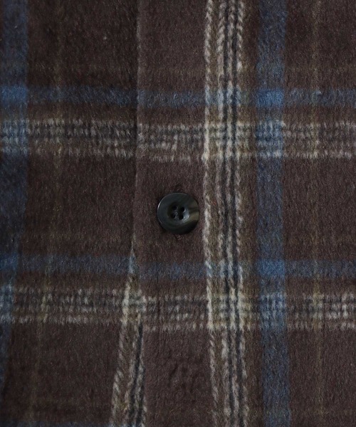 ANPAS(アンパス)の「Heavyweight Flannel CPO Shirt/ヘビーネルCPOチェックシャツ 長袖シャツ ネルシャツ シャツジャケット メンズ(シャツ/ブラウス・メンズ・ベージュ/ブラウン/ブラック・L/M)」の13枚目の写真