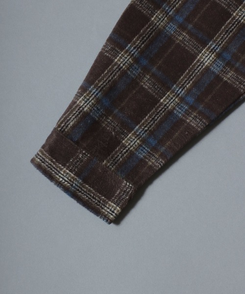 ANPAS(アンパス)の「Heavyweight Flannel CPO Shirt/ヘビーネルCPOチェックシャツ 長袖シャツ ネルシャツ シャツジャケット メンズ(シャツ/ブラウス・メンズ・ベージュ/ブラウン/ブラック・L/M)」の14枚目の写真