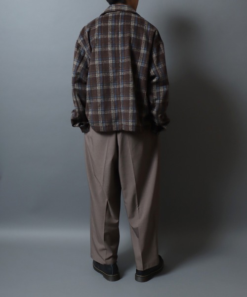 ANPAS(アンパス)の「Heavyweight Flannel CPO Shirt/ヘビーネルCPOチェックシャツ 長袖シャツ ネルシャツ シャツジャケット メンズ(シャツ/ブラウス・メンズ・ベージュ/ブラウン/ブラック・L/M)」の19枚目の写真