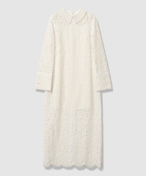 LOULOU WILLOUGHBY】パールネックレースワンピース（ワンピース