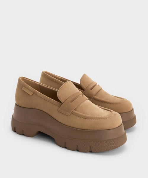CHARLES & KEITH(チャールズ & キース)の「Leoi レオイ プラットフォーム ペニーローファー(ローファー・レディース・ブラウン系その他/ブラック系その他7/ダークブラウン・23cm/23.5cm/24.5cm/25cm/25.5cm/22.5cm)」の7枚目の写真