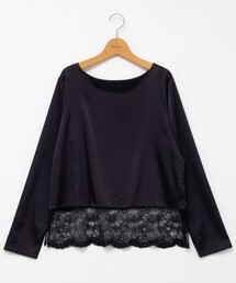 NOLLEY’S | ウォッシャブル裾レース2WAYオトナサテンブラウス(シャツ/ブラウス)