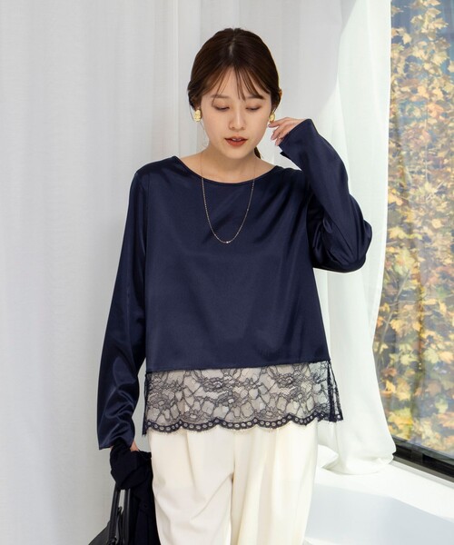 NOLLEY'S（ノーリーズ）の「ウォッシャブル裾レース2WAYオトナサテン