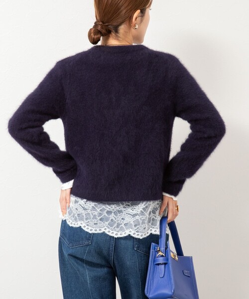 ウォッシャブル裾レース2WAYオトナサテンブラウス（シャツ/ブラウス