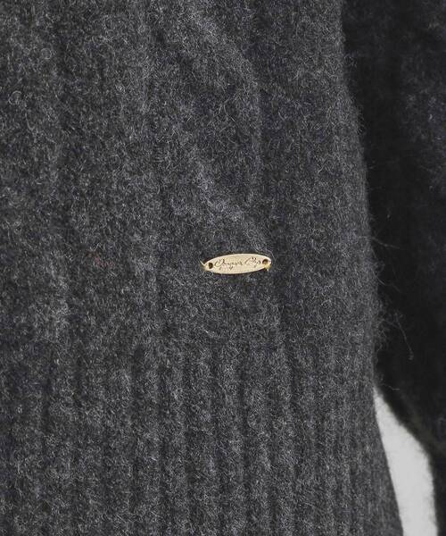 OPAQUE.CLIP(オペークドットクリップ)の「MIXミドルゲージケーブルニット【洗濯機OK】(ニット/セーター・レディース・チャコールグレー/オレンジ/ベージュ・42/40/38)」の16枚目の写真