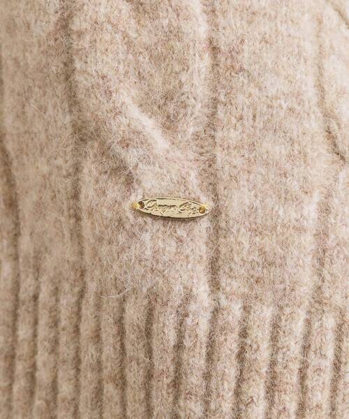 OPAQUE.CLIP(オペークドットクリップ)の「MIXミドルゲージケーブルニット【洗濯機OK】(ニット/セーター・レディース・チャコールグレー/オレンジ/ベージュ・42/40/38)」の20枚目の写真