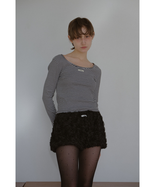 LETERIE(レテリー)の「LR ROUND NECK LONG SLEEVE_BLACK(Tシャツ/カットソー・レディース・ブラック・FREE)」の3枚目の写真