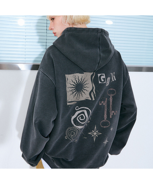 GAKKAI UNIONS(ガッカイユニオンズ)の「ループピグメントフードティチャコール(パーカー・レディース・その他・SMALL/MEDIUM/LARGE/X-LARGE)」の1枚目の写真