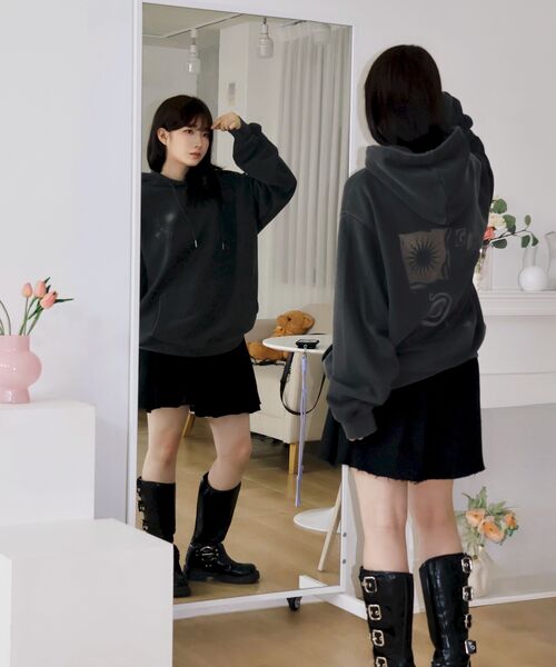 GAKKAI UNIONS(ガッカイユニオンズ)の「ループピグメントフードティチャコール(パーカー・レディース・その他・SMALL/MEDIUM/LARGE/X-LARGE)」の9枚目の写真