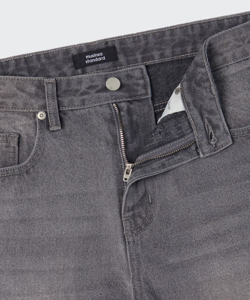 MUSINSA STANDARD（ムシンサスタンダード）の「フレアデニムパンツ[グレー]（デニムパンツ・メンズ・その他・40/38/28/42/36/34/31/26/27/29/33/30/32）」の6枚目の写真