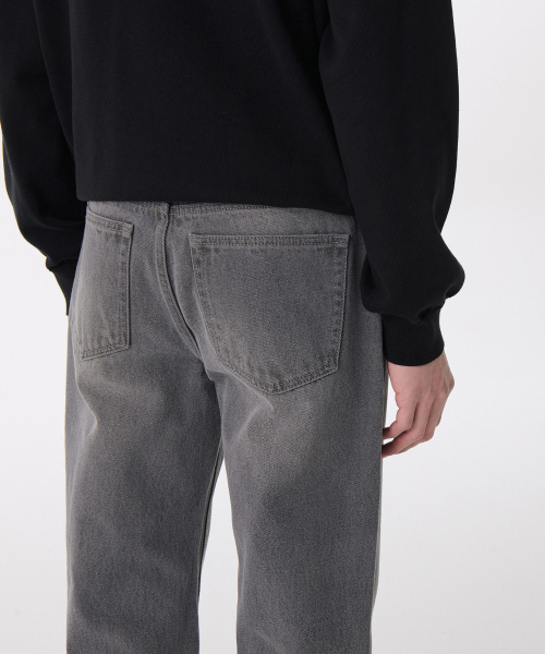 MUSINSA STANDARD（ムシンサスタンダード）の「フレアデニムパンツ[グレー]（デニムパンツ・メンズ・その他・40/38/28/42/36/34/31/26/27/29/33/30/32）」の4枚目の写真