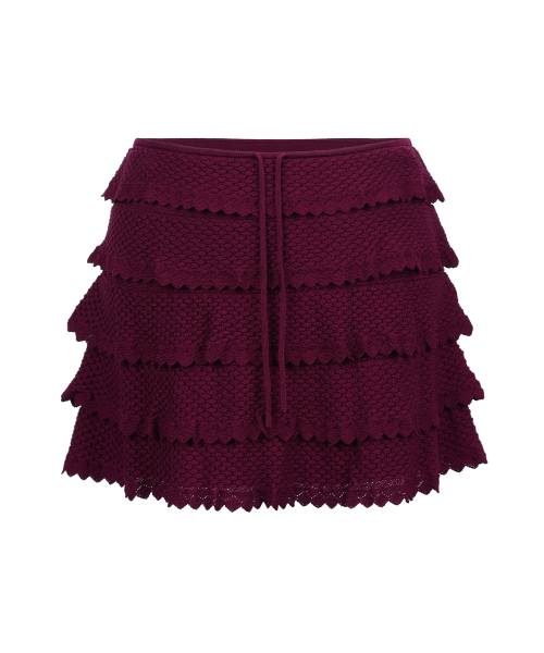 YOUHEE(ユヒ)の「BASIC SHIRRING KNIT SKIRT WINE(スカート・レディース・その他・SMALL/MEDIUM)」の4枚目の写真