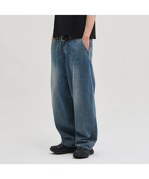 XERO（ゼロ）の「ブラシウォッシュバルーンデニムパンツ（デニムパンツ・レディース・ブラック/グレイッシュブルー/ダークインディゴブルー・MEDIUM/LARGE/X-LARGE）」の3枚目の写真