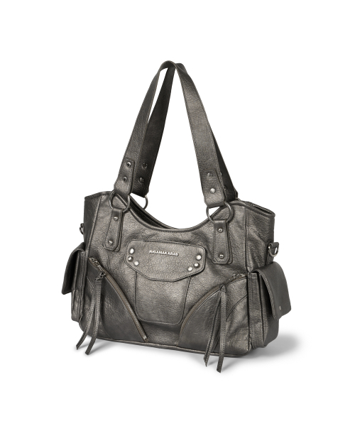 IUGAMAKARAS(イウガマカラス)の「Studded Leather Shoulder Bag (Silver)(ショルダーバッグ・レディース・その他・FREE)」の15枚目の写真