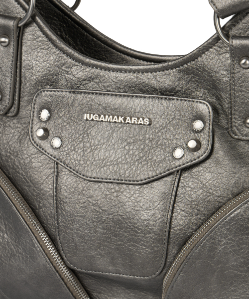 IUGAMAKARAS(イウガマカラス)の「Studded Leather Shoulder Bag (Silver)(ショルダーバッグ・レディース・その他・FREE)」の8枚目の写真