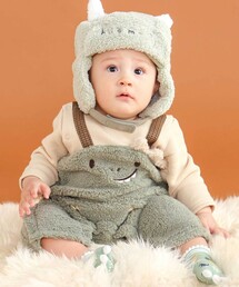 SLAP SLIP BABY | アニマルクマ恐竜モチーフぽこぽこボアカバーオールベビー(60~80cm)(ロンパース)