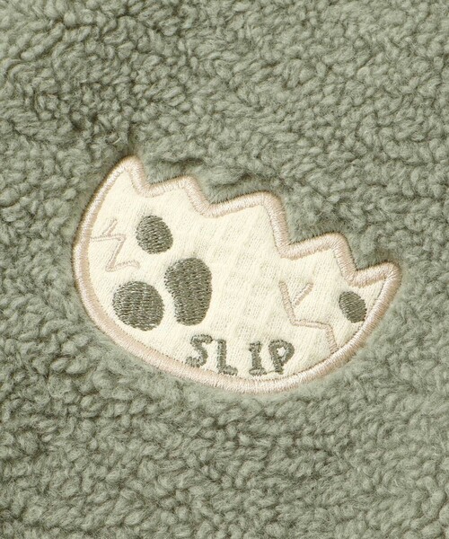 SLAP SLIP BABY（スラップスリップベビー）の「アニマルクマ恐竜モチーフぽこぽこボアカバーオールベビー(60~80cm)（ロンパース・キッズ・グリーン/ブラウン・80ｃｍ/70cm/60cm）」の14枚目の写真