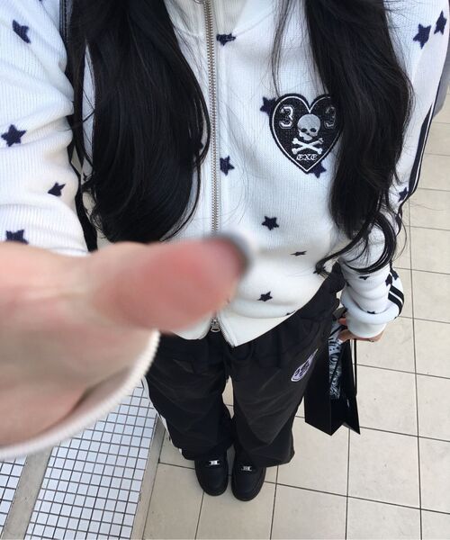 SETUP-EXE（セットアップイーエックスイー）の「STAR SPORTY ZIP-UP / WHITE（ナイロンジャケット・レディース・その他・OS）」の13枚目の写真