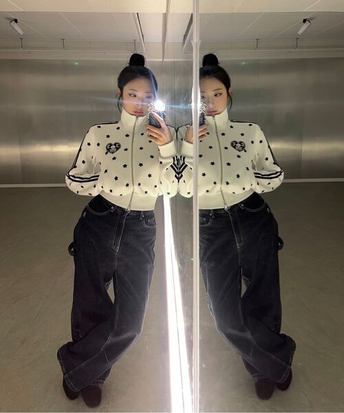 SETUP-EXE（セットアップイーエックスイー）の「STAR SPORTY ZIP-UP / WHITE（ナイロンジャケット・レディース・その他・OS）」の3枚目の写真