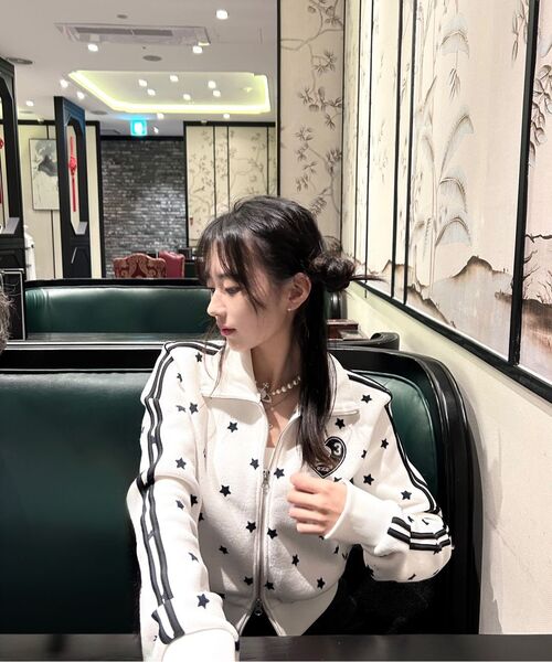 SETUP-EXE（セットアップイーエックスイー）の「STAR SPORTY ZIP-UP / WHITE（ナイロンジャケット・レディース・その他・OS）」の4枚目の写真