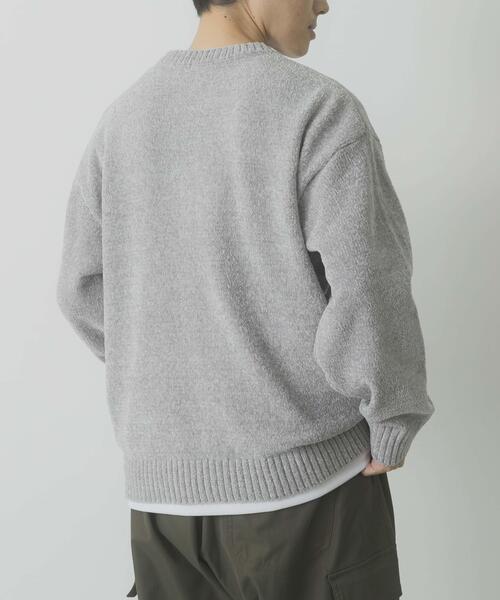 ITEMS URBANRESEARCH（アイテムズ アーバンリサーチ）の「Teddy Bear モールクルーネックニット（ニット/セーター・メンズ・グレー/グリーン/ネイビー・MEDIUM/LARGE）」の7枚目の写真