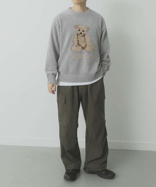 ITEMS URBANRESEARCH（アイテムズ アーバンリサーチ）の「Teddy Bear モールクルーネックニット（ニット/セーター・メンズ・グレー/グリーン/ネイビー・MEDIUM/LARGE）」の8枚目の写真
