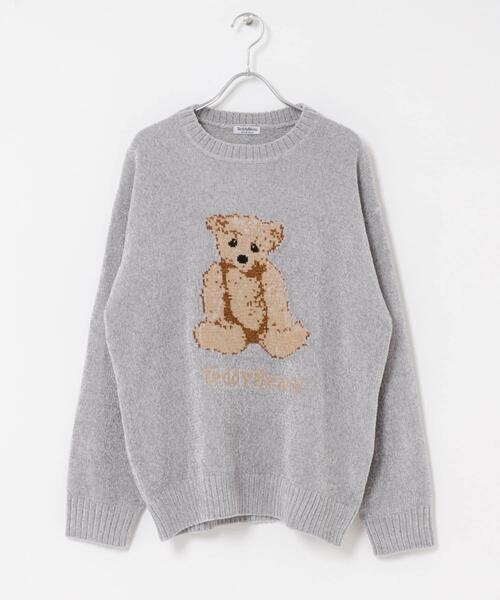 ITEMS URBANRESEARCH（アイテムズ アーバンリサーチ）の「Teddy Bear モールクルーネックニット（ニット/セーター・メンズ・グレー/グリーン/ネイビー・MEDIUM/LARGE）」の13枚目の写真