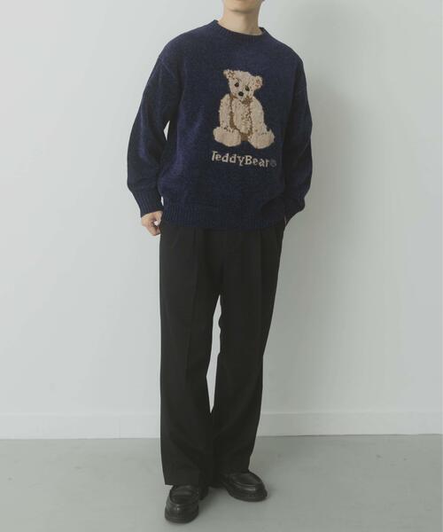 ITEMS URBANRESEARCH（アイテムズ アーバンリサーチ）の「Teddy Bear モールクルーネックニット（ニット/セーター・メンズ・グレー/グリーン/ネイビー・MEDIUM/LARGE）」の20枚目の写真