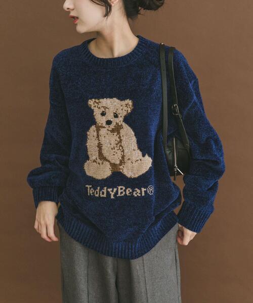 ITEMS URBANRESEARCH（アイテムズ アーバンリサーチ）の「Teddy Bear モールクルーネックニット（ニット/セーター・メンズ・グレー/グリーン/ネイビー・MEDIUM/LARGE）」の21枚目の写真