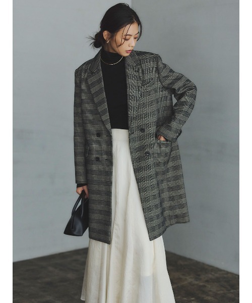 anuans（アニュアンス）の「ボクシージャケットコート（ステンカラーコート・レディース・ブラウン/その他・SMALL/MEDIUM）」の5枚目の写真