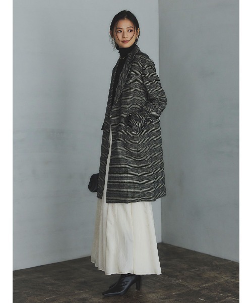 anuans（アニュアンス）の「ボクシージャケットコート（ステンカラーコート・レディース・ブラウン/その他・SMALL/MEDIUM）」の6枚目の写真