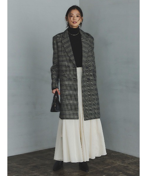 anuans（アニュアンス）の「ボクシージャケットコート（ステンカラーコート・レディース・ブラウン/その他・SMALL/MEDIUM）」の7枚目の写真