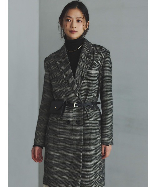 anuans（アニュアンス）の「ボクシージャケットコート（ステンカラーコート・レディース・ブラウン/その他・SMALL/MEDIUM）」の10枚目の写真